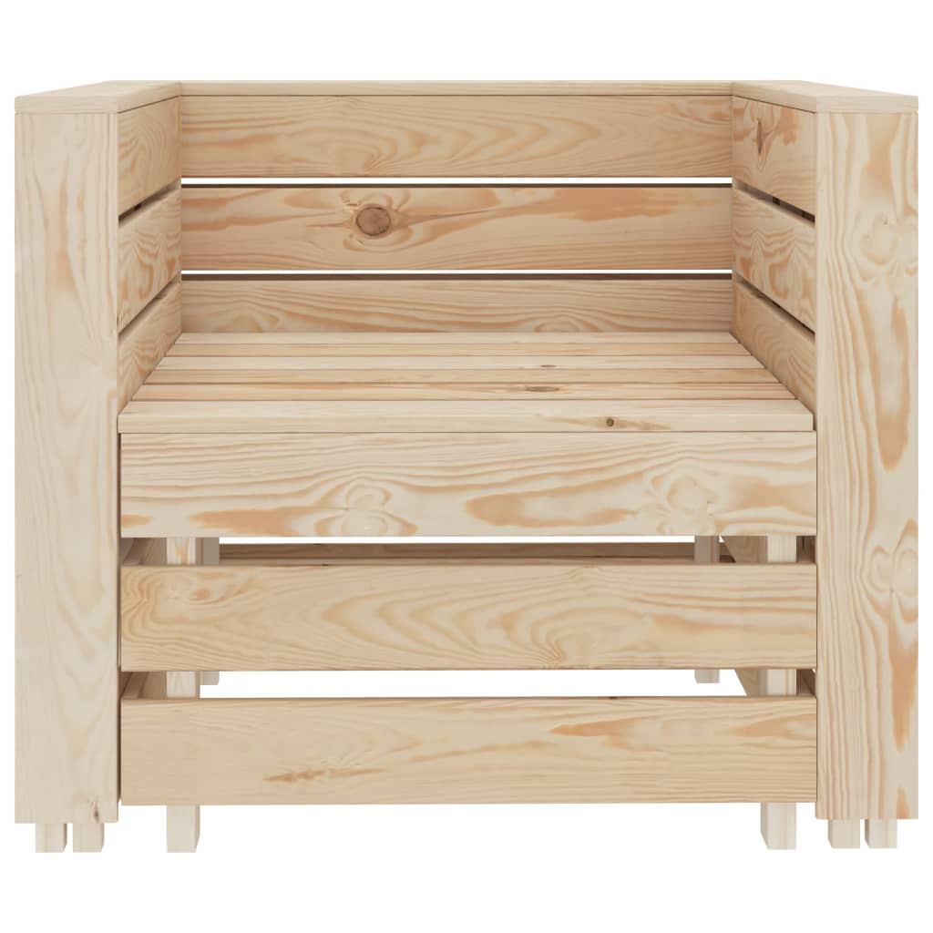 Set Salotto da Giardino Pallet 2 pz in Legno
