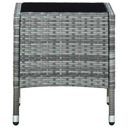 Tavolo da Giardino Grigio 40x40x45 cm in Polyrattan