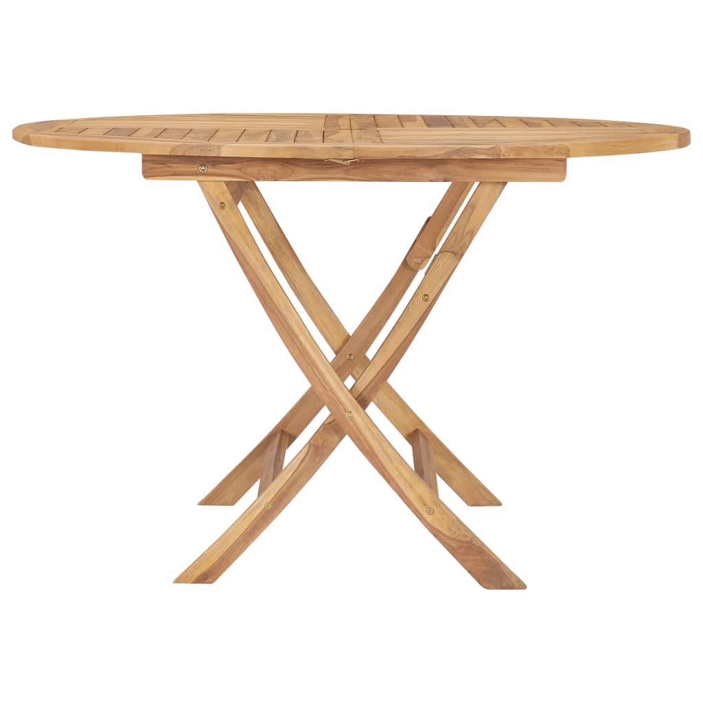 Tavolo da Giardino Pieghevole Ã˜ 120 cm in Legno di Teak