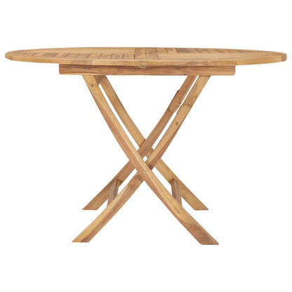 Tavolo da Giardino Pieghevole Ã˜ 120 cm in Legno di Teak