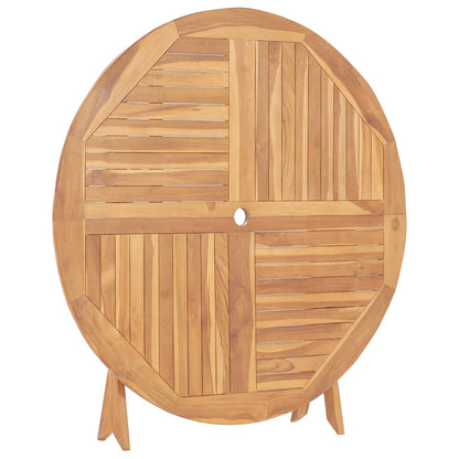 Tavolo da Giardino Pieghevole Ã˜ 120 cm in Legno di Teak