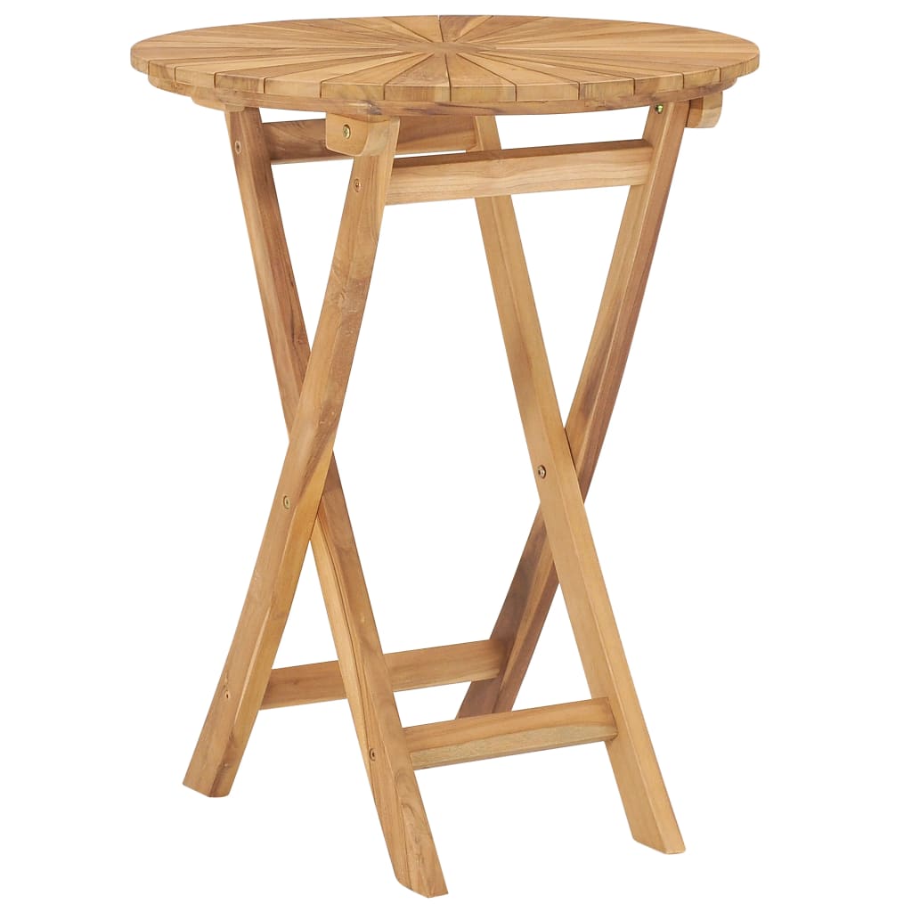 Tavolo da Giardino Pieghevole ÃƒËœ  60 cm Legno Massello di Teak