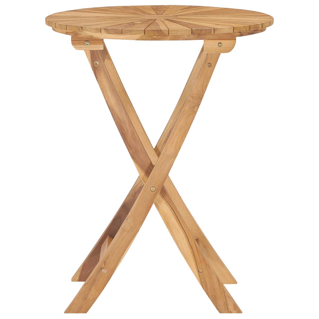 Tavolo da Giardino Pieghevole ÃƒËœ  60 cm Legno Massello di Teak