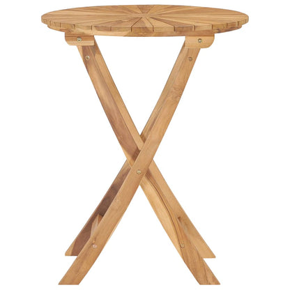 Tavolo da Giardino Pieghevole ÃƒËœ  60 cm Legno Massello di Teak