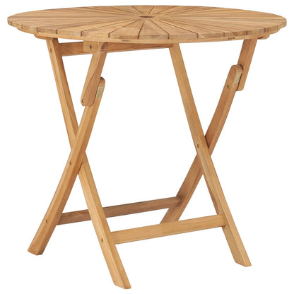 Tavolo da Giardino Pieghevole Ø  85 cm Legno Massello di Teak