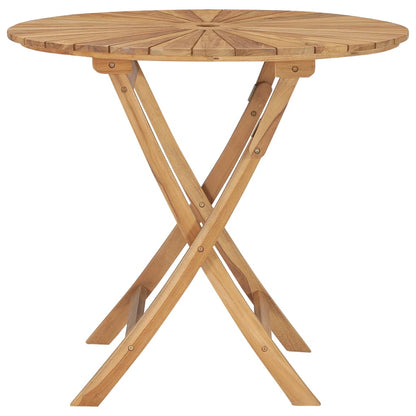 Tavolo da Giardino Pieghevole Ø  85 cm Legno Massello di Teak