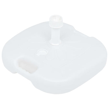 Base Ombrellone Riempibile con Sabbia/Acqua 16L Bianca Plastica