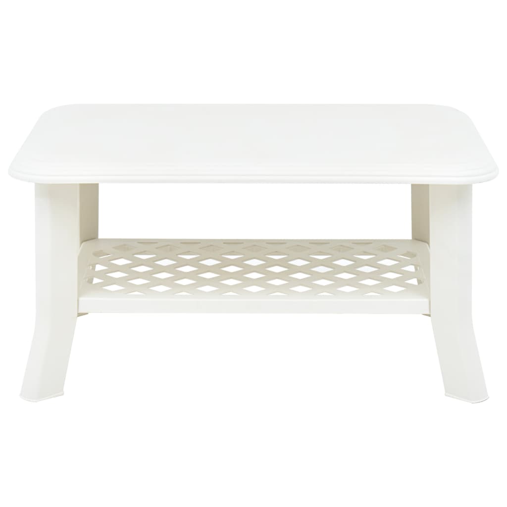 Tavolino da Salotto Bianco 90x60x46 cm in Plastica