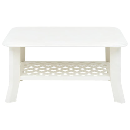 Tavolino da Salotto Bianco 90x60x46 cm in Plastica