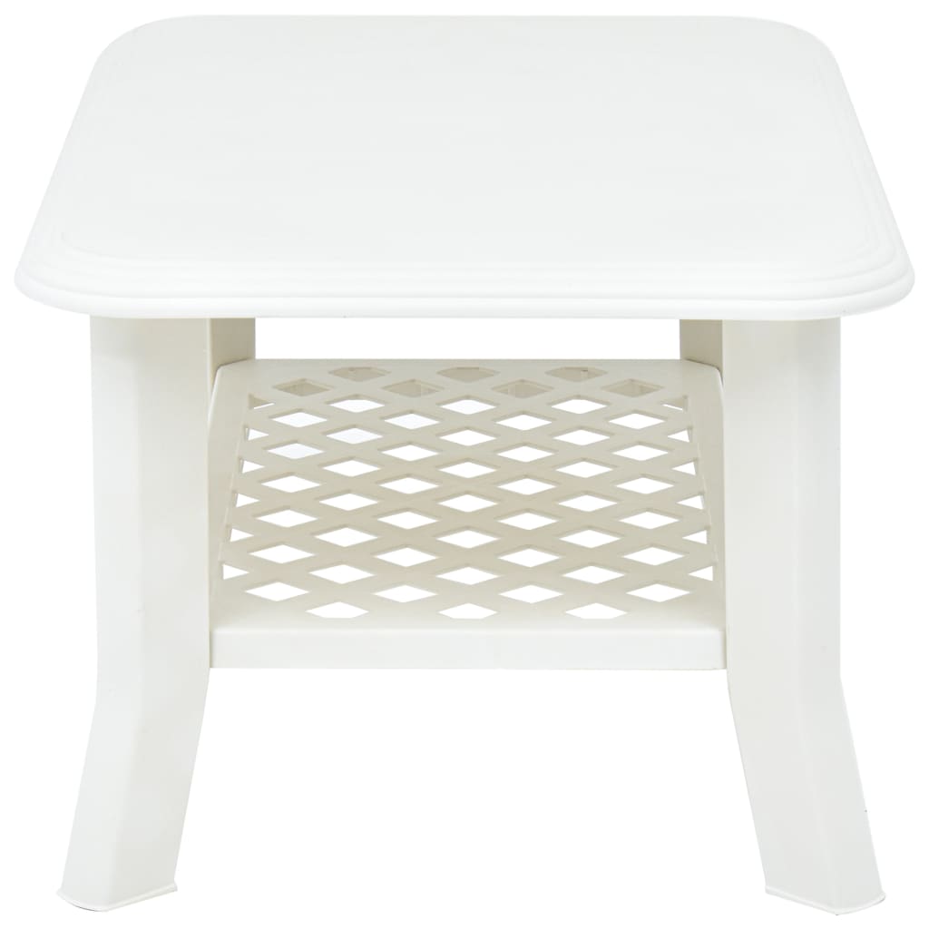 Tavolino da Salotto Bianco 90x60x46 cm in Plastica