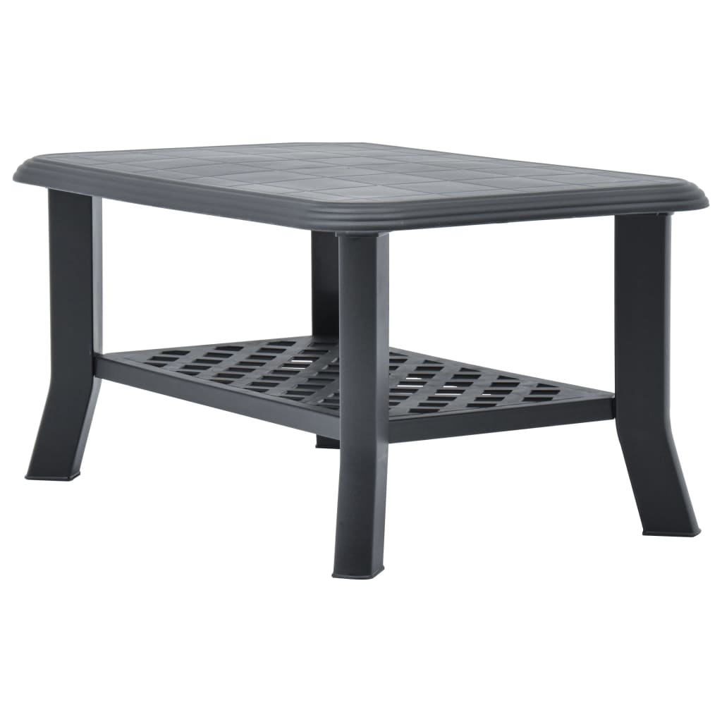 Tavolino da Salotto Antracite 90x60x46 cm in Plastica