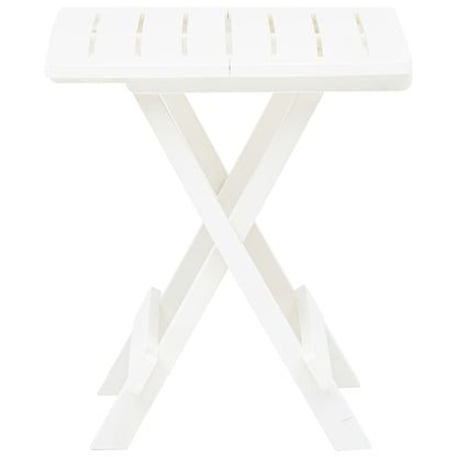 Tavolo da Giardino Pieghevole Bianco 45x43x50 cm in Plastica