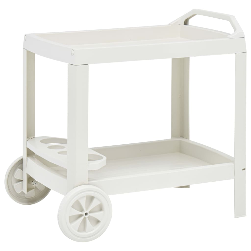 Carrello per Bevande Bianco 69x53x72 cm in Plastica