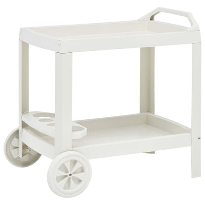Carrello per Bevande Bianco 69x53x72 cm in Plastica