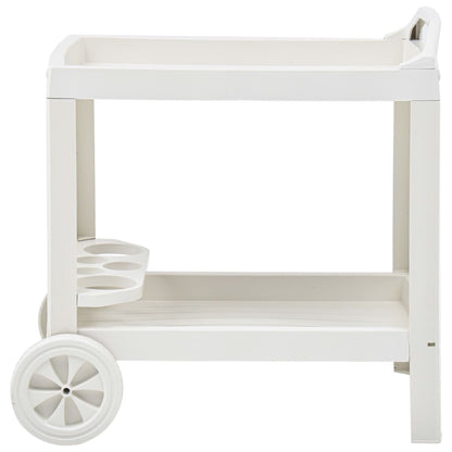 Carrello per Bevande Bianco 69x53x72 cm in Plastica