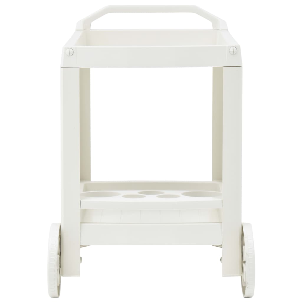 Carrello per Bevande Bianco 69x53x72 cm in Plastica