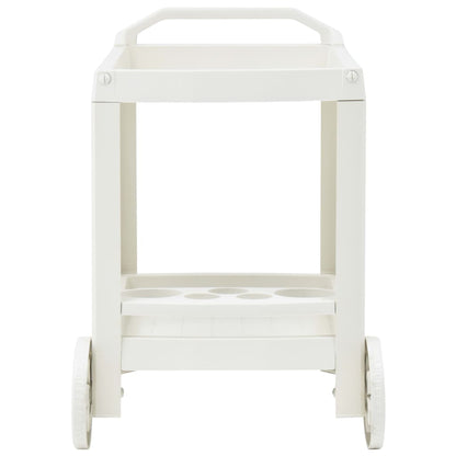 Carrello per Bevande Bianco 69x53x72 cm in Plastica