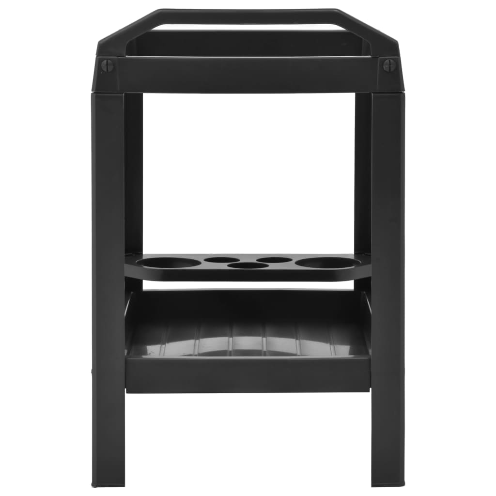 Carrello per Bevande Antracite 69x53x72 cm in Plastica