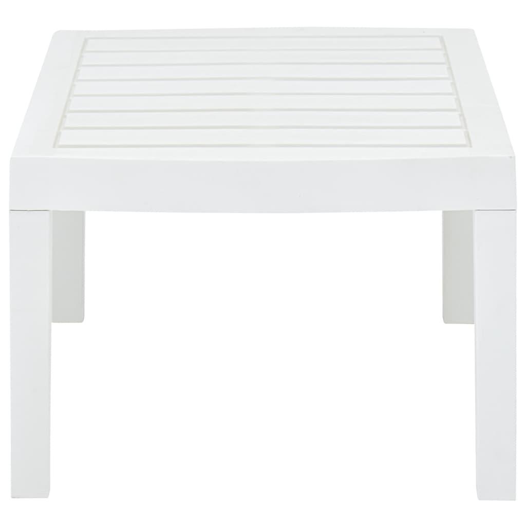 Tavolo da Giardino Bianco 78x55x38 cm in Plastica