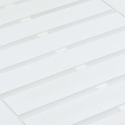 Tavolo da Giardino Bianco 78x55x38 cm in Plastica