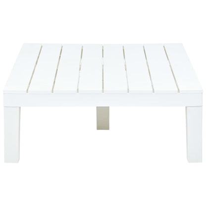 Tavolo da Giardino Bianco 78x78x31 cm in Plastica