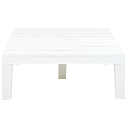 Tavolo da Giardino Bianco 78x78x31 cm in Plastica