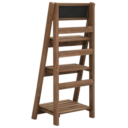 Piedistallo Piante 3 Livelli con Lavagna 40x30x90cm Legno Abete