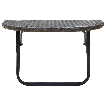 Tavolo da Balcone Marrone 60x60x40 cm in Polyrattan