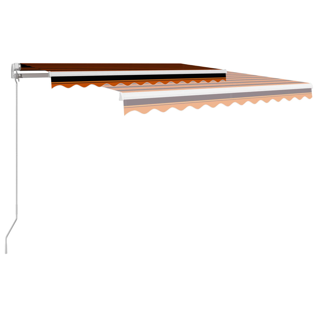 Tenda da Sole Retrattile Manuale 300x250 cm Arancione e Marrone