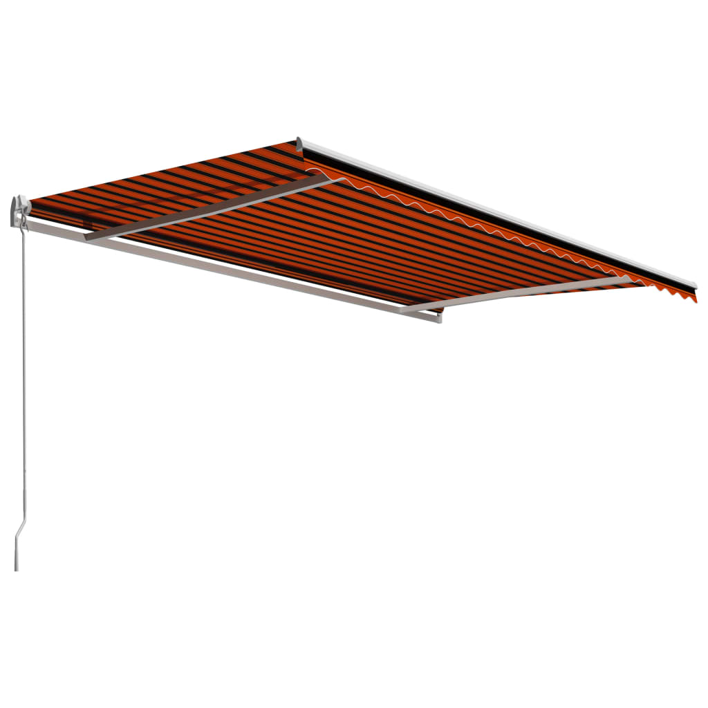Tenda da Sole Retrattile Manuale 500x300 cm Arancione e Marrone