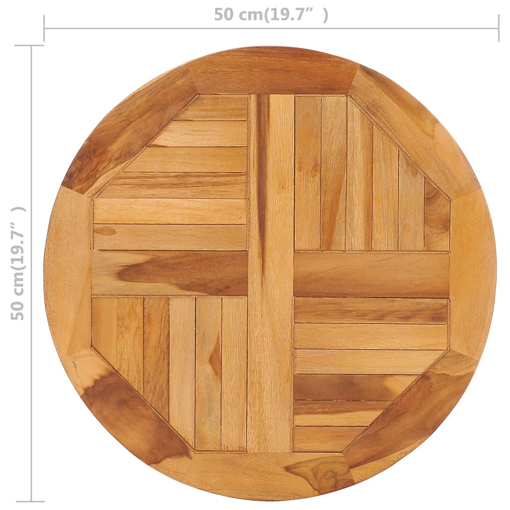 Vassoio Girevole da Tavola in Legno Massello di Teak