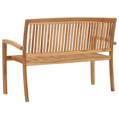 Panchina Giardino Impilabile 2Posti 128,5cm Legno Massello Teak