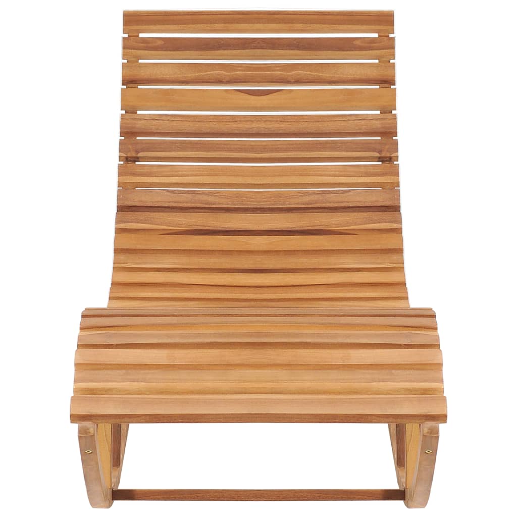 Lettino a Dondolo in Legno Massello di Teak