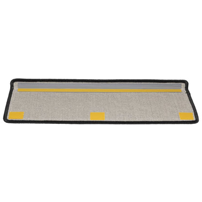 Tappetini per scale 15 pz 65x21x4 cm Antracite Bordo rettangolare