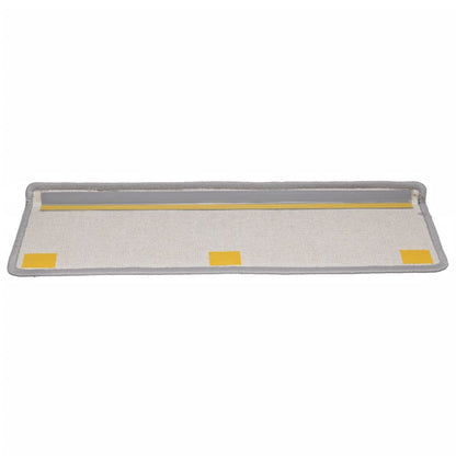 Tappetini per scale 15 pz 65x21x4 cm Grigio Bordo rettangolare