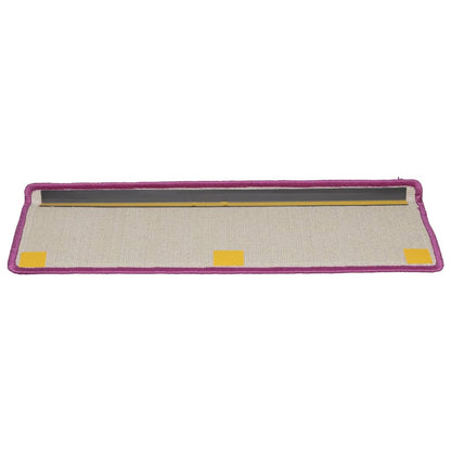 Tappetini per scale 15 pz 65x21x4 cm Viola Bordo rettangolare