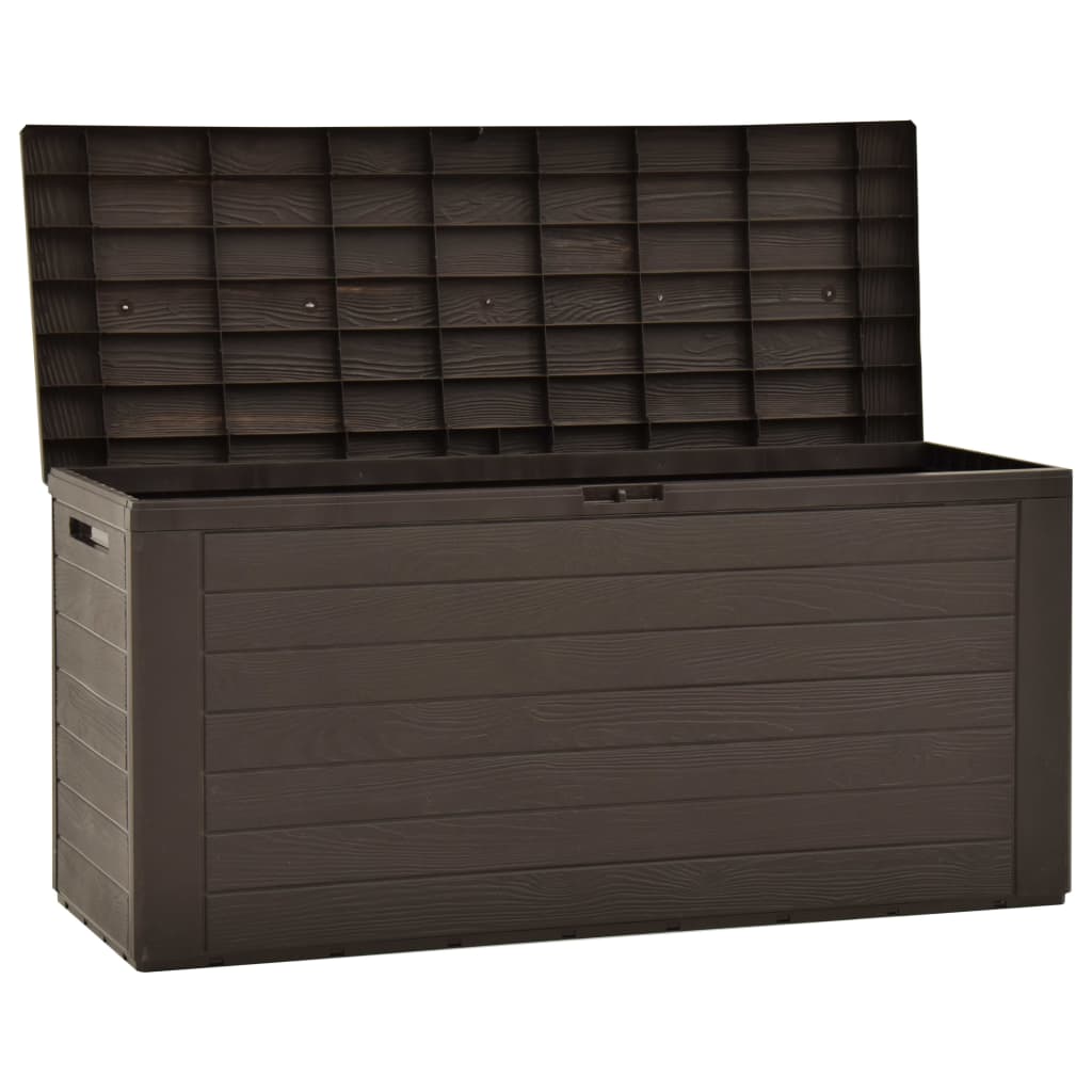 Baule da Giardino Marrone 116x44x55 cm