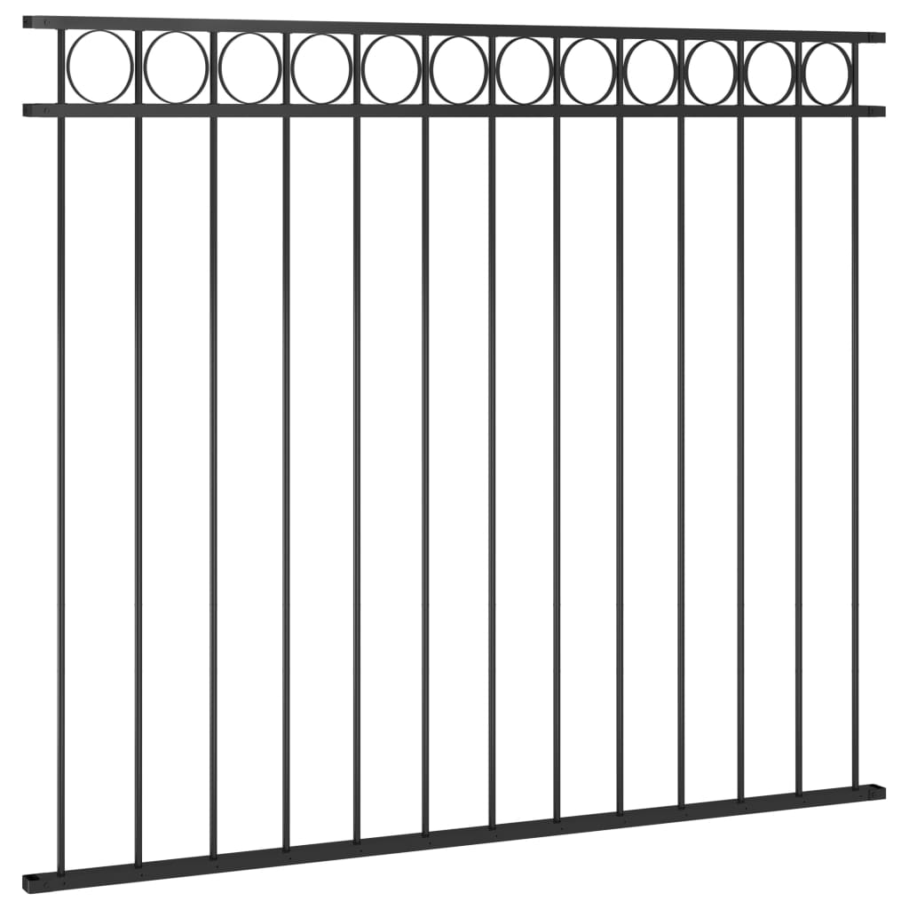 Pannello di Recinzione in Acciaio 1,7x1,5 m Nero