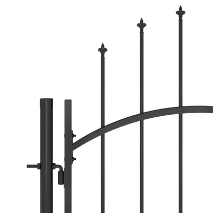Cancello da Giardino in Acciaio 1x2,2 m Nero