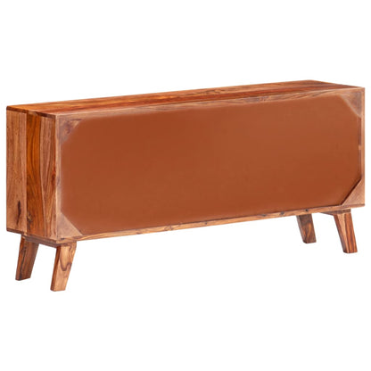 Credenza Grigia 120x30x55 cm in Legno Massello