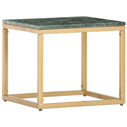 Tavolino da Salotto Verde 40x40x35 cm Pietra Vera Testura Marmo