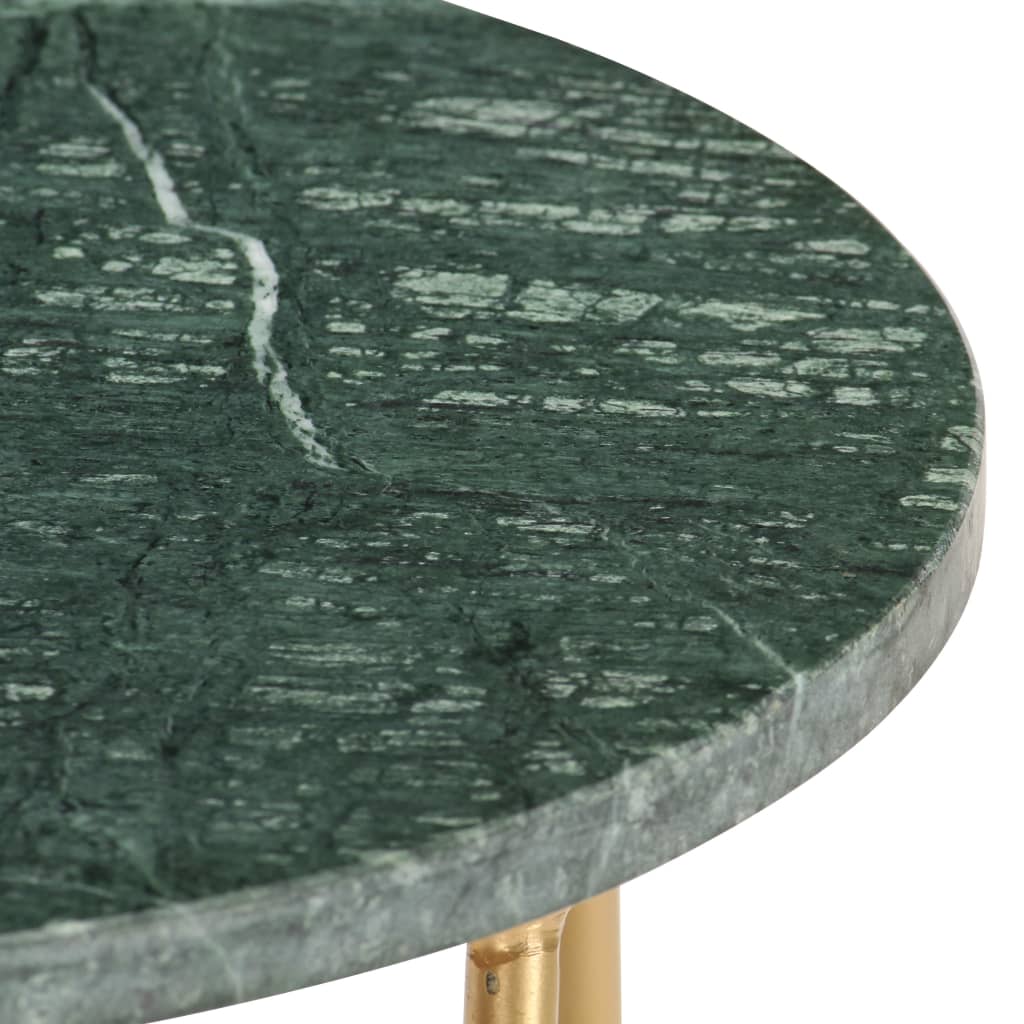 Tavolino da Salotto Verde 40x40x40 cm Pietra Vera Testura Marmo