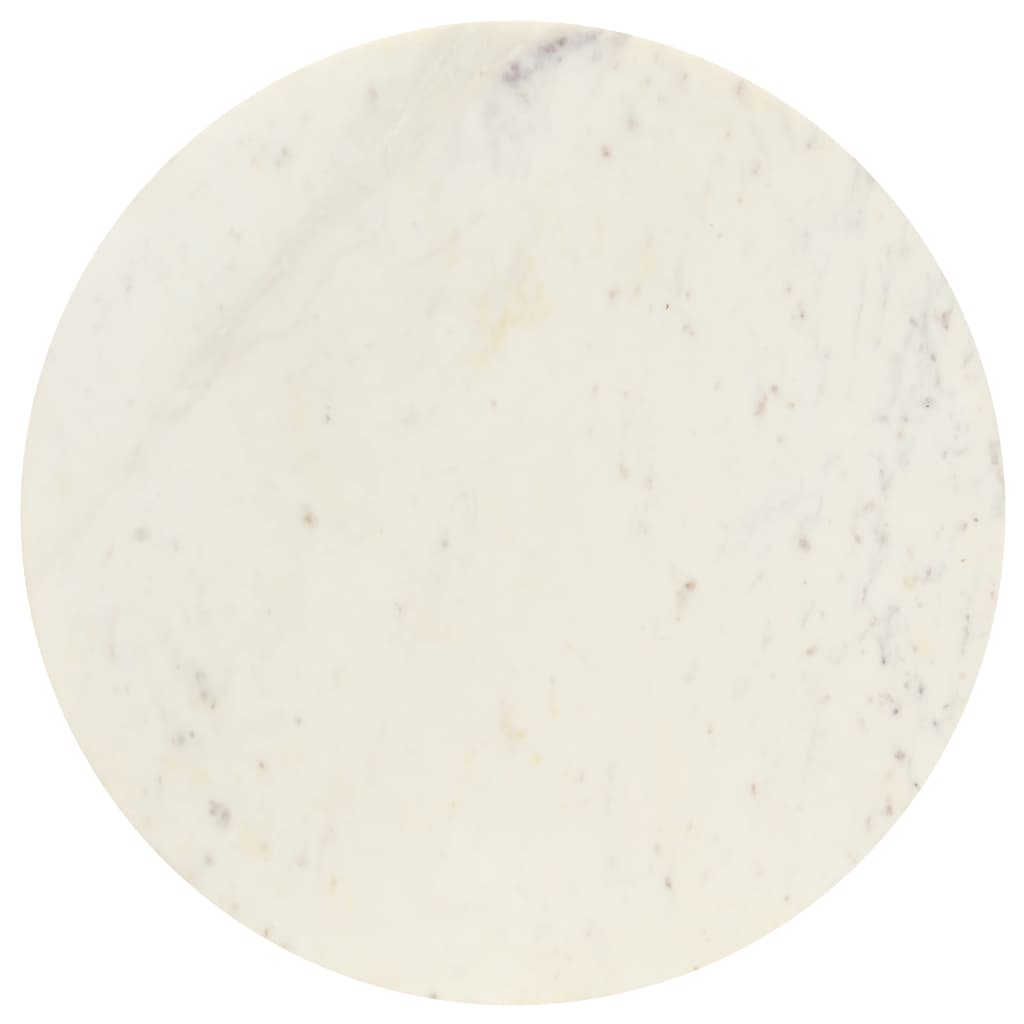 Tavolino da Salotto Bianco 60x60x35cm Pietra Vera Testura Marmo