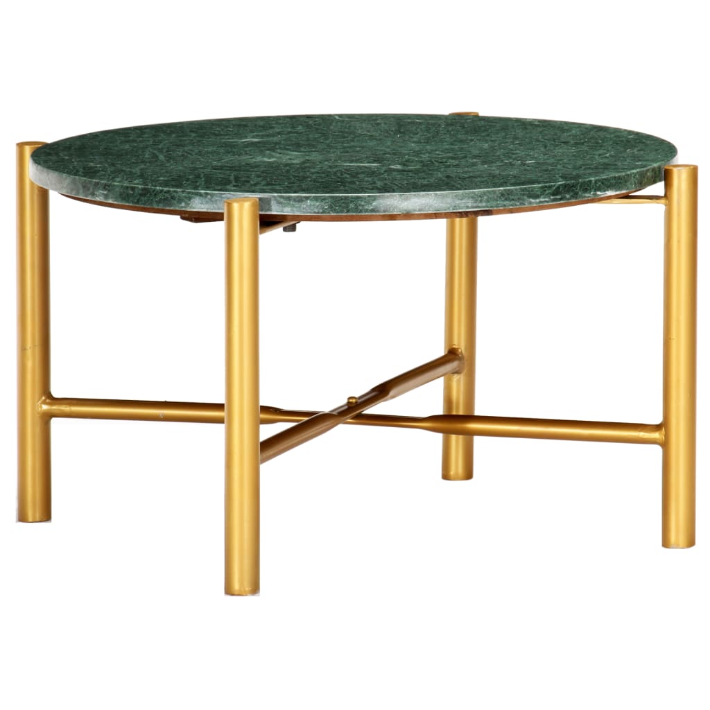 Tavolino da Salotto Verde 60x60x35 cm Pietra Vera Testura Marmo