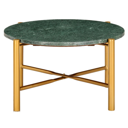 Tavolino da Salotto Verde 60x60x35 cm Pietra Vera Testura Marmo
