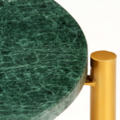 Tavolino da Salotto Verde 60x60x35 cm Pietra Vera Testura Marmo