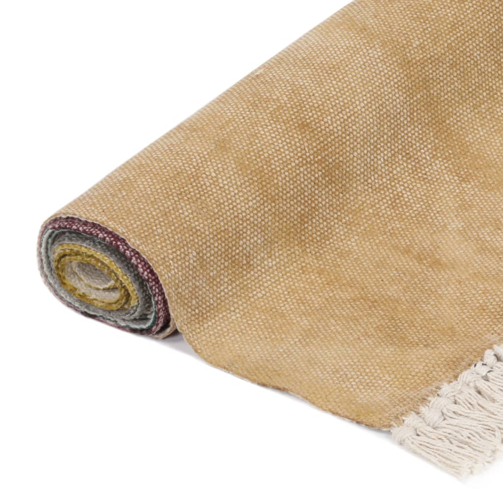 Tappeto Kilim Tessuto a Mano in Cotone 120x180 cm Multicolore