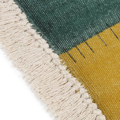 Tappeto Kilim Tessuto a Mano in Cotone 120x180 cm Multicolore