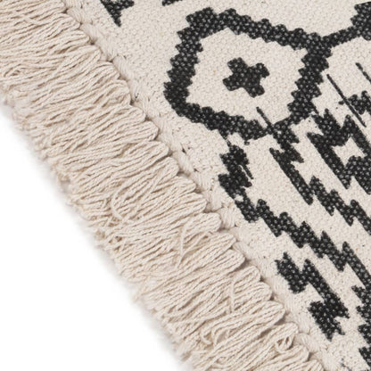 Tappeto Kilim Tessuto a Mano in Cotone 120x180 cm Multicolore