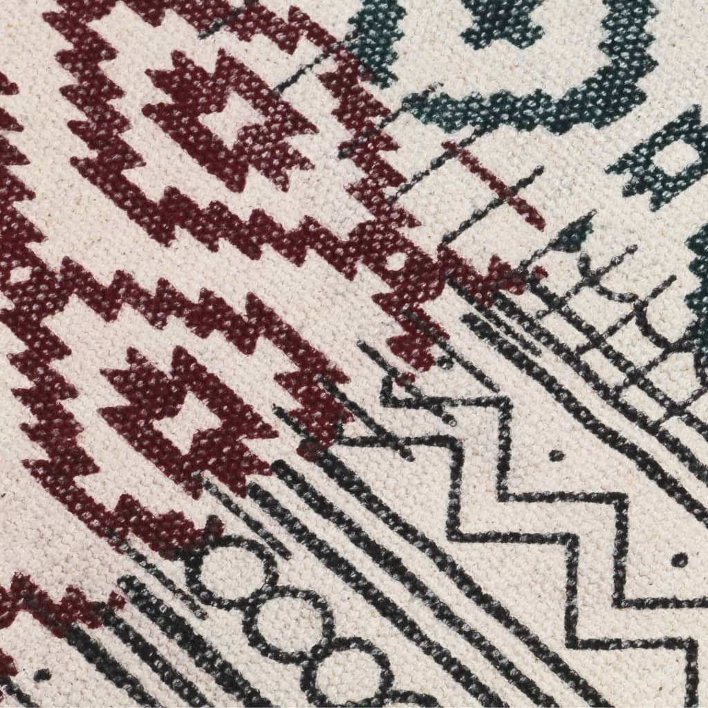 Tappeto Kilim Tessuto a Mano in Cotone 120x180 cm Multicolore